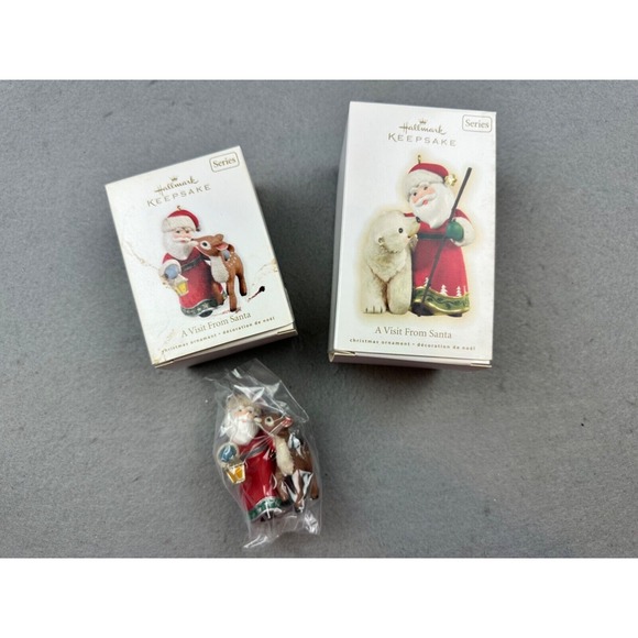 Hallmark Other - NOS Hallmark Keepsake Christmas Ornament Visit From Santa Series 2009 & 2010